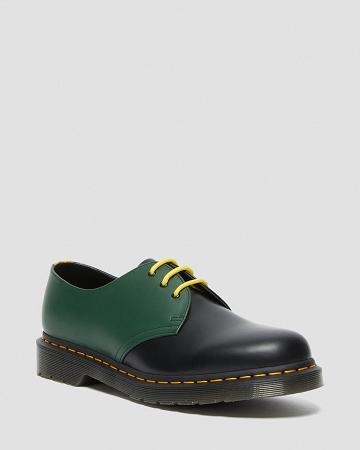 Zapatos Oxford Dr Martens 1461 Contrast Smooth Cuero Mujer Negros | MX 447ILH